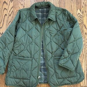 Isaac Mizrahi Live! Reversible Quilted Barn Jacket, size L